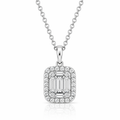 Baguettes Diamond Illusion Pendant