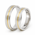 Classic Two Tone Wedding Rings