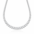 Graduated Half Tennis Necklace