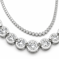 Graduated Tennis Necklace with Enlarger