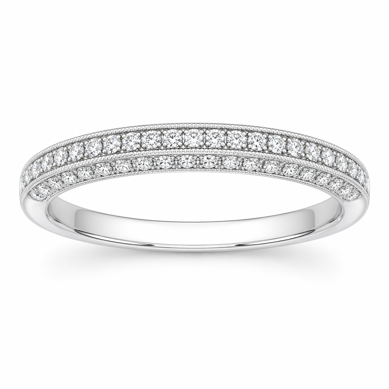 Half Eternity Pave Ladies Band