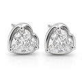 Heart Diamond Studs