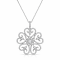 Heart Swirl Diamond Pendant
